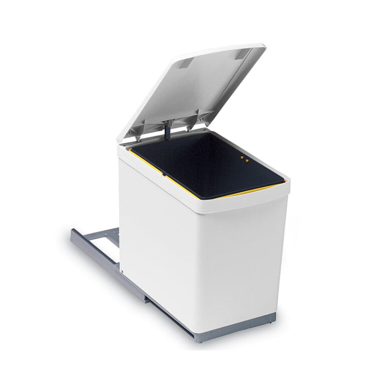 ROCO Pullout Bin On Runners White 15 Litre - Premium Hardware from ROCO - Just R 999! Shop now at Securadeal