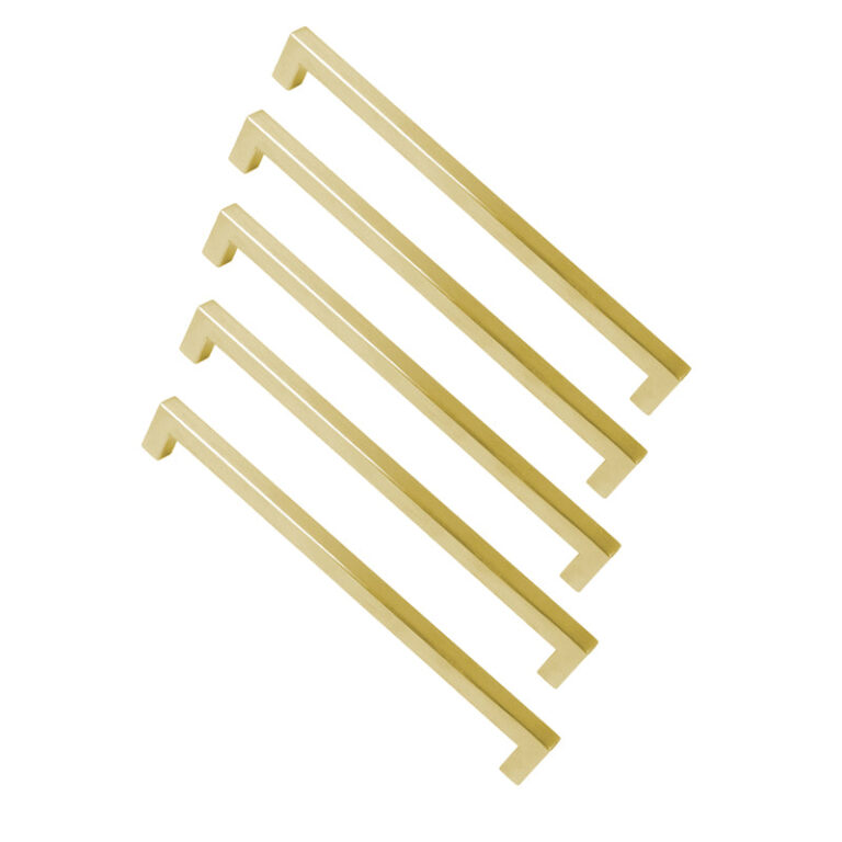 ROCO Cupboard Handle Bar Hollow Square Brushed Brass 288mm ( 5 Pack ) - Premium Hardware from ROCO - Just R 248! Shop now at Securadeal