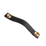 1_ea3cdf4f-bf5c-4a00-8f6d-dc2eefdcbcd3 | Securadeal Roco Leather Cupboard Handle Black Brass 128mm Premium Handles from Roco