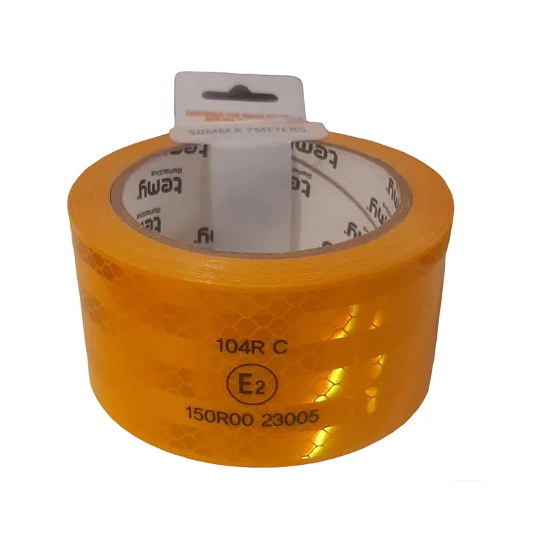 1_f1324557-28d0-49fa-8442-9e8432fa656b | Securadeal Temy Reflective Tape Yellow 50mm X 7m Premium Tape from Temy Just R 358 Shop Now at Securadeal