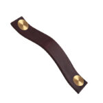 2_1b267653-299f-463b-b8d7-89b3c3010930 | Securadeal Roco Leather Cupboard Handle Brown Brass 128mm Premium Hardware from Roco Just R 70 Shop Now at Securadeal
