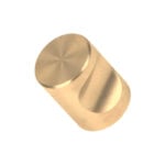 Roco Cylindrical Drawer Knob Brushed Brass 20mm   Premium Drawer Knobs from Roco