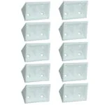 2_7ccdd741-f9bf-444f-8c80-28ab82a9e221 | Securadeal Roco Prepack Double Bracket with Lids White 10 Per Pack Premium Cupboard Handles from Roco