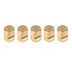 3_0da25f84-3606-465d-a23e-b6e23c39c529 | Securadeal Roco Cylindrical Drawer Knob Brushed Brass 20mm 5 Pack Premium Drawer Knobs from Roco