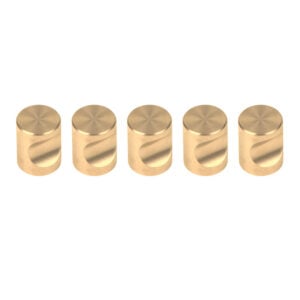 ROCO Cylindrical Drawer Knob Brushed Brass 20mm ( 5 Pack ) - Premium Hardware from ROCO - Just R 140! Shop now at Securadeal
