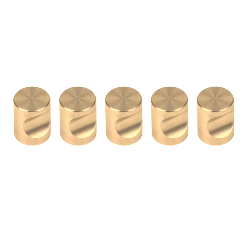 3_0da25f84-3606-465d-a23e-b6e23c39c529 | Securadeal Roco Cylindrical Drawer Knob Brushed Brass 20mm 5 Pack Premium Hardware from Roco Just R 140 Shop Now at Securadeal