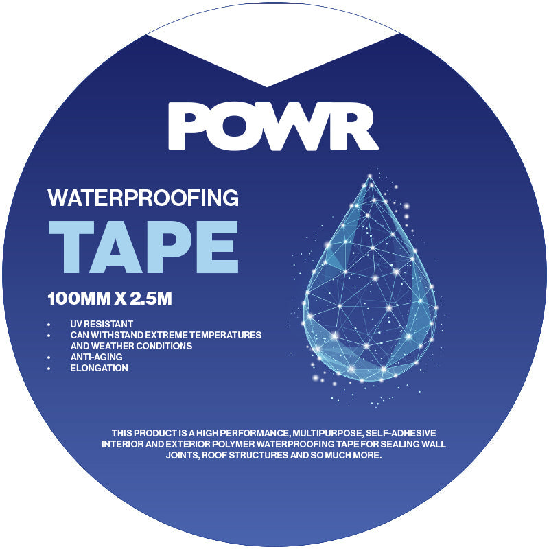 3_20f2ab0a-16dc-4bc0-8d72-105f63112370 POWR Waterproofing Tape Premium Grade 100mm X 2.5m - Premium Tape from POWR - Just R 98! Shop now at Securadeal