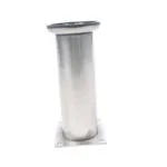 3_69aaf927-87bf-47e3-9516-32837e9c8b45 | Securadeal Roco Adjustable Round Table Leg Silver 150mm X 50mm Premium Home Accessories from Roco