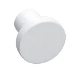 Roco Flat Button Drawer Knob White 30mm  5 Pack    Premium Drawer Knobs from Roco