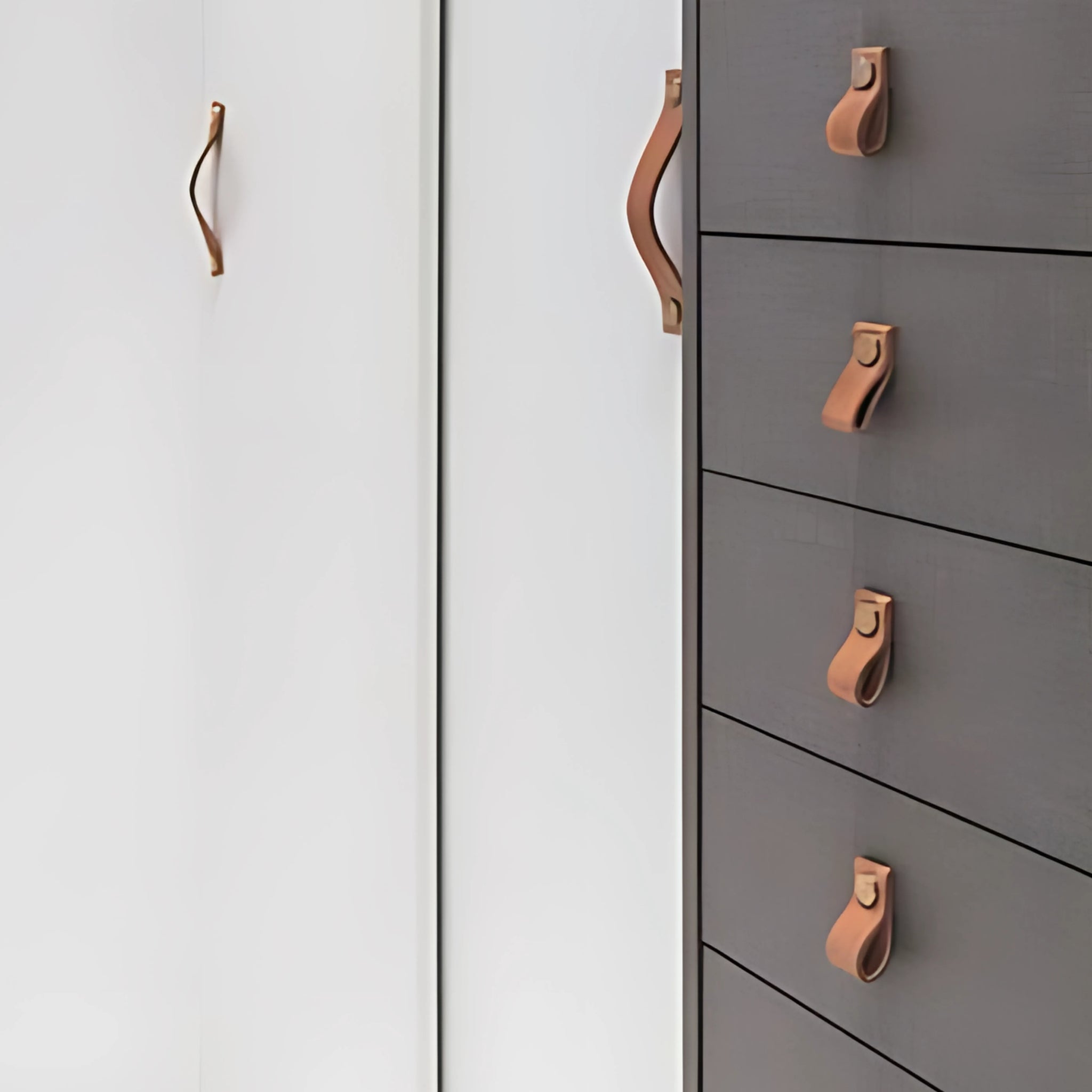 3_c4f4839a-633f-4246-aa2b-e39c608b9cb0 | Securadeal ROCO Leather Cupboard Handle Black & Brass 128mm ( 5 Pack ) - Premium Hardware from ROCO - Just R 348! Shop now at Securadeal