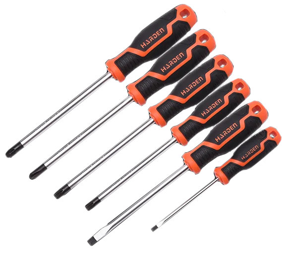 HARDEN Screwdriver Set Soft Handle 6 Pieces - Premium Screwdriver from HARDEN - Just R 78! Shop now at Securadeal