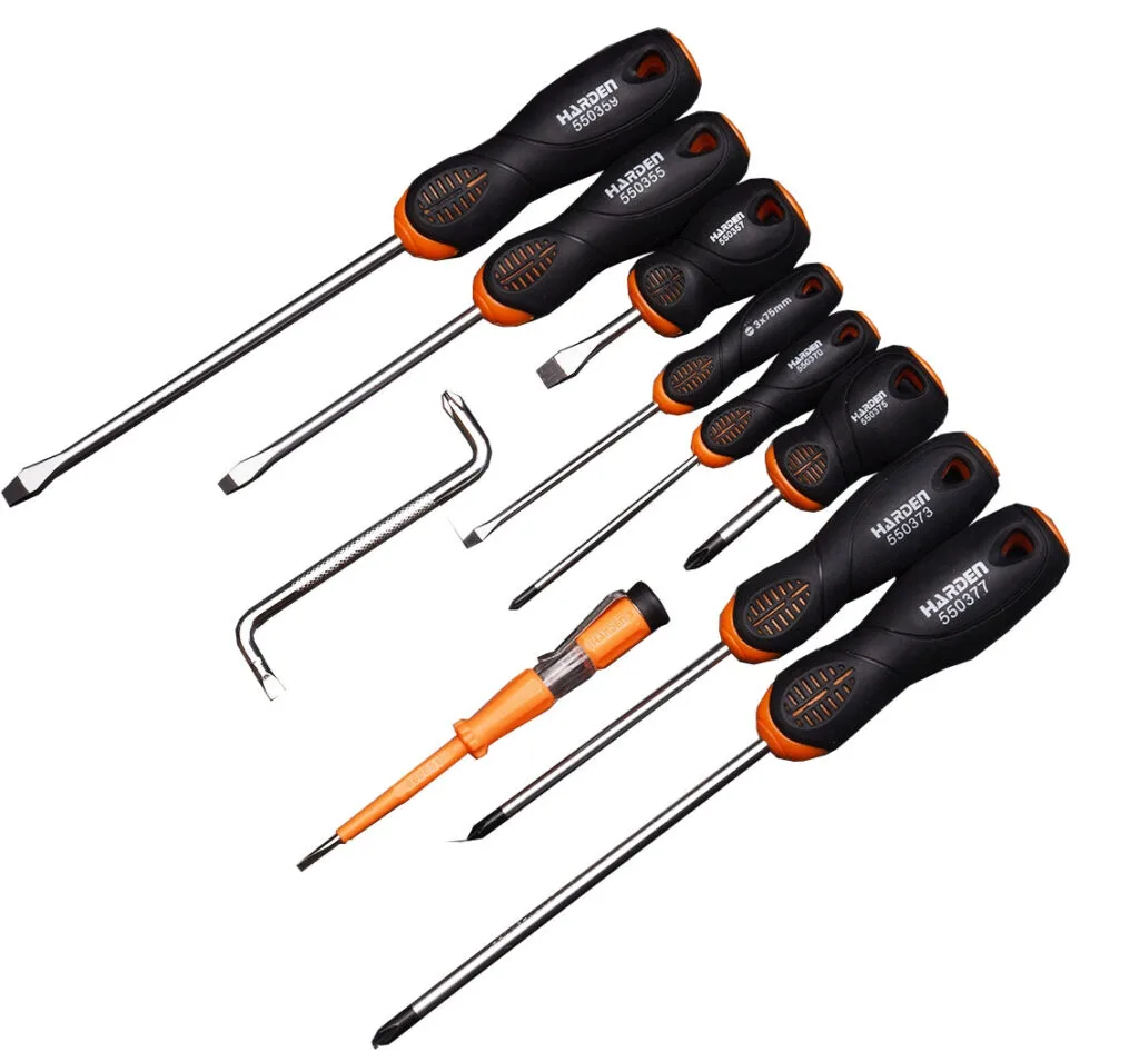 Harden 10 Piece Screwdriver Set Soft Handle   Premium Hand Tools from Harden