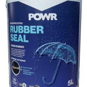 POWR Rubber Seal Waterproofing Charcoal 5 Litre - Premium Hardware from POWR - Just R 386! Shop now at Securadeal