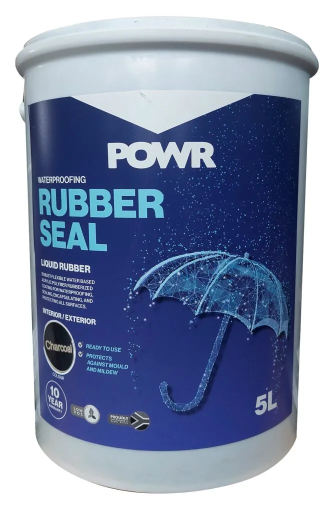 Powr Rubber Seal Waterproofing Charcoal 5 Litre   Premium Hardware from Powr   Just R 386 Shop Now at Securadeal