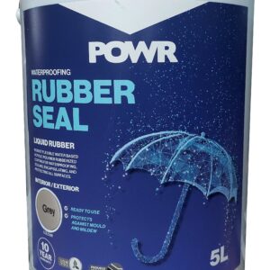 POWR Rubber Seal Waterproofing Coating Light Grey 5 Litre - Premium Hardware Glue & Adhesives from POWR - Just R 386! Shop now at Securadeal