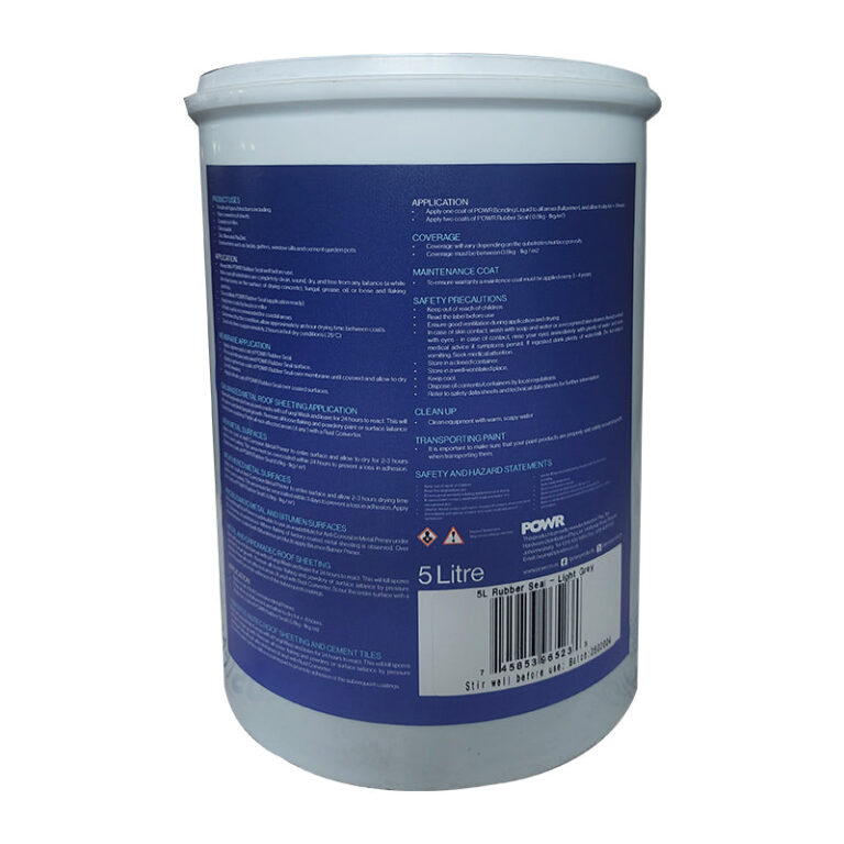 POWR Rubber Seal Waterproofing Charcoal 5 Litre - Premium Hardware from POWR - Just R 386! Shop now at Securadeal