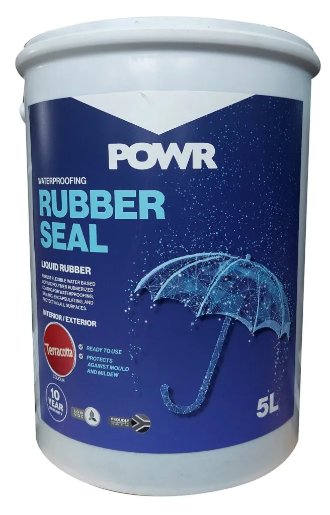5LTTERRACOTTA | Securadeal Powr Rubber Seal Waterproofing Coating Terracotta 5 Litre Premium Hardware Glue Adhesives from Powr Just R 386 Shop Now at Securadeal