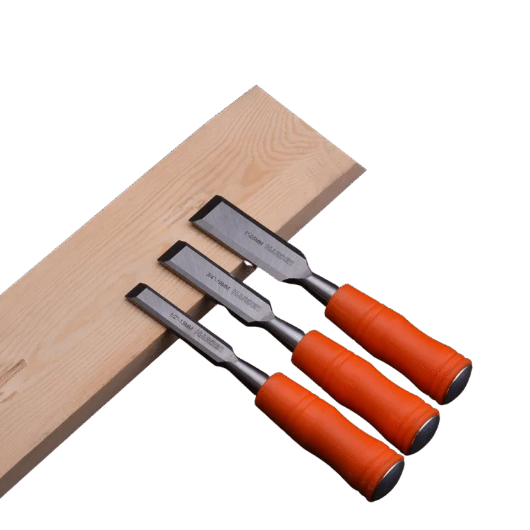 HARDEN 3 Piece Chisel Set Orange Circular Handle Wood - Premium Hardware from HARDEN - Just R 257! Shop now at Securadeal
