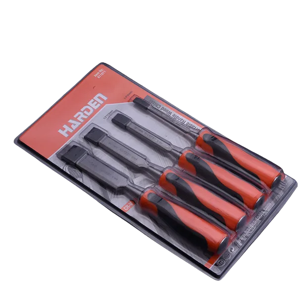 HARDEN 4 Piece Chisel Set Orange Black Handle Wood - Premium Hardware from HARDEN - Just R 328! Shop now at Securadeal