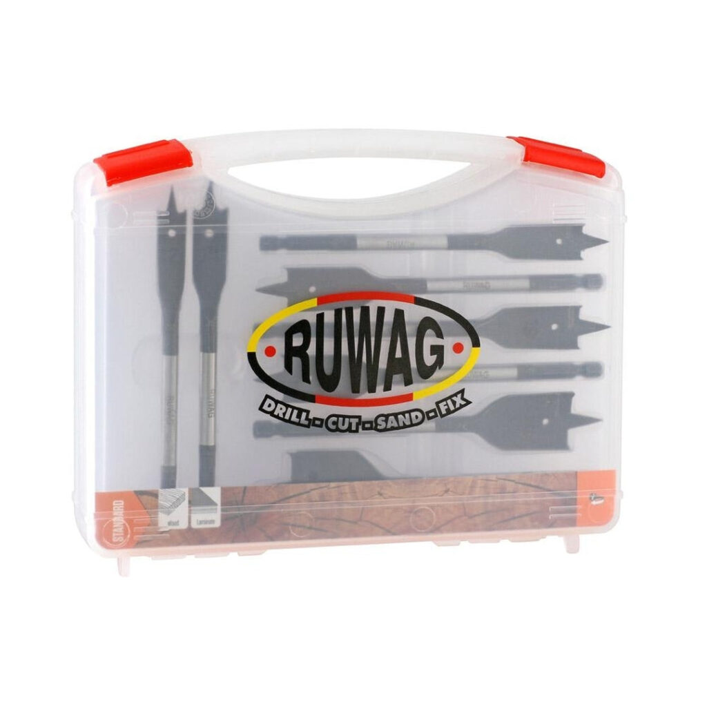70419163549_43_YFDgWPz | Securadeal Ruwag 8 Piece Wood Flat Drill Bit Set 12mm 32mm Premium Drilling from Ruwag