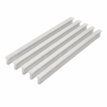 79709bfd-b6f8-41e0-ac9f-370725ccb999 | Securadeal Five Silver Aluminum U channel Rails Laid Parallel to Each Other in a Row of Identical Length