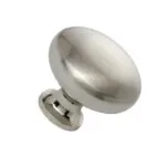 Roco Small Base Drawer Knob Satin Chrome 32mm   Premium Drawer Knobs from Roco
