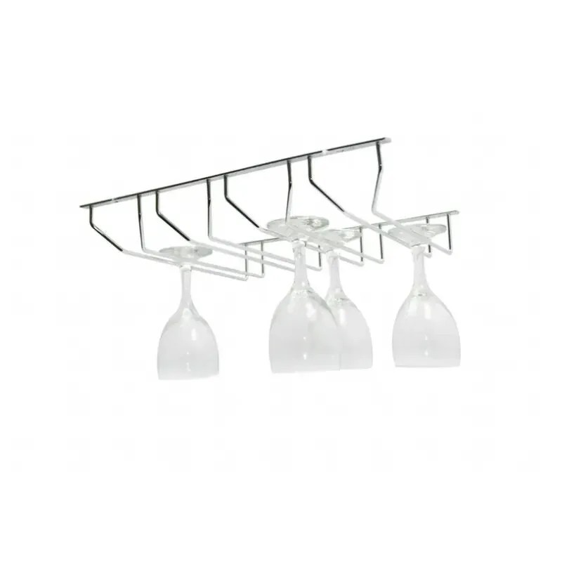 94f02395dff04862a451cd9c506be7b0 | Securadeal Roco One Row Wine Glass Holder Chrome for 3 Glasses Premium Cupboard Handles from Roco