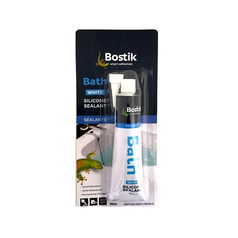 Bostik Bath Sanitary Silicone Sealant White   90 Ml   Premium Adhesives Sealants  Tapes from Bostik