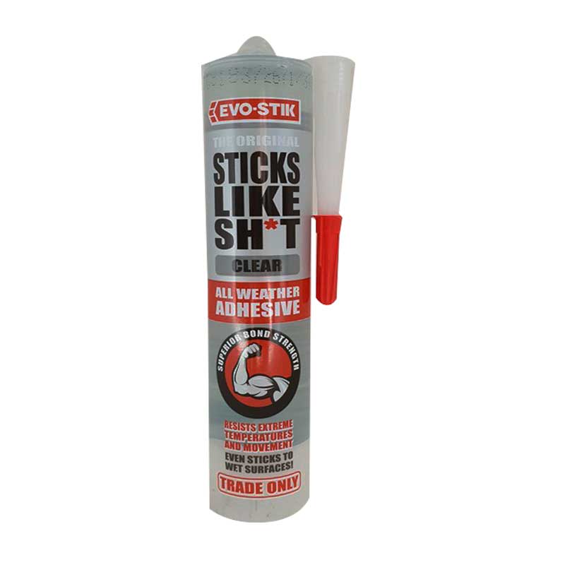 EVO-STIK Sticks Like Sh*T All Weather Adhesive Clear 290ml - Premium Hardware Glue & Adhesives from EVOSTICK - Just R 351! Shop now at Securadeal