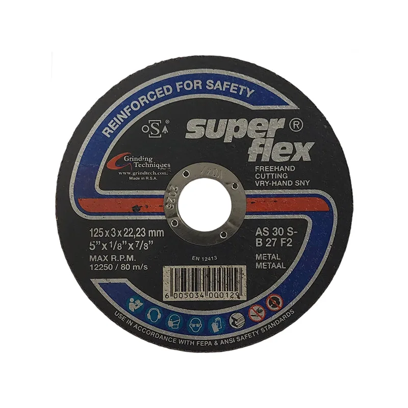 A20003 | Securadeal Superflex Abrasive Disc Cutting Steel 125mm X 3mm X 222mm Premium Disc Cutting from Superflex Just R 45 Shop Now at Securadeal