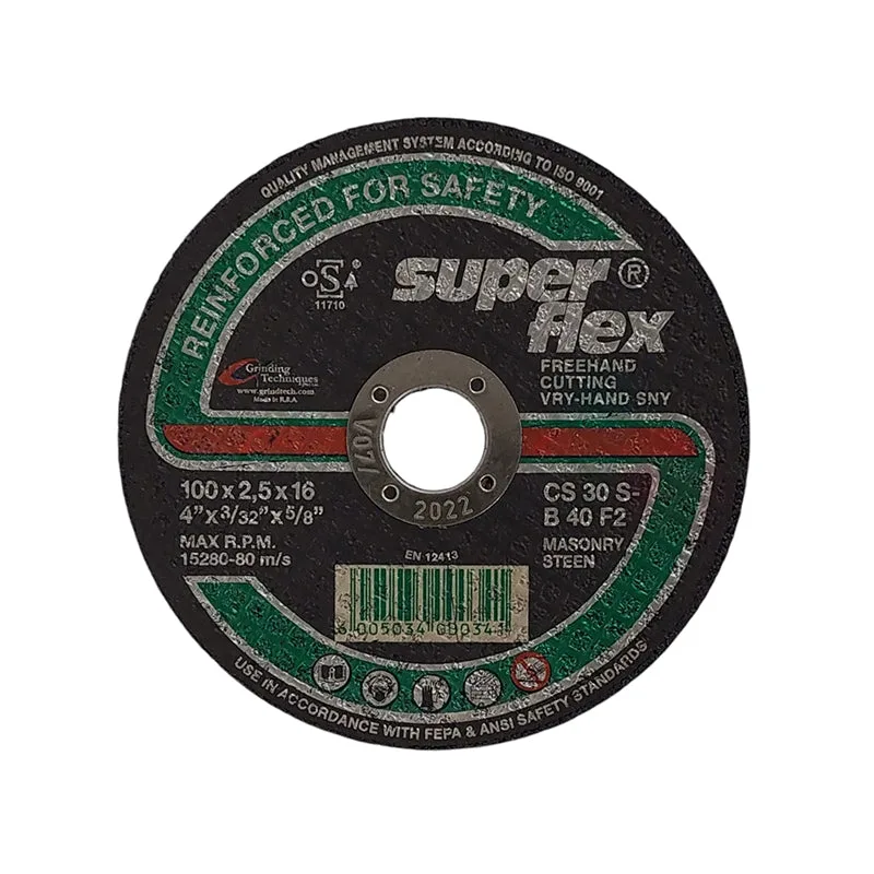 A20006 | Securadeal Superflex Abrasive Disc Cutting Stone 100mm X 25mm X 16mm Premium Disc Cutting from Superflex Just R 35 Shop Now at Securadeal