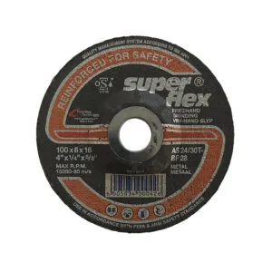 SUPERFLEX Abrasive Disc Grinding Steel 100mm x 6mm x 16mm - Premium Disc Cutting from Superflex - Just R 40! Shop now at Securadeal