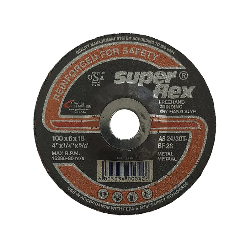 A20011-2 | Securadeal Superflex Abrasive Disc Grinding Steel 100mm X 6mm X 16mm Premium Disc Cutting from Superflex Just R 40 Shop Now at Securadeal
