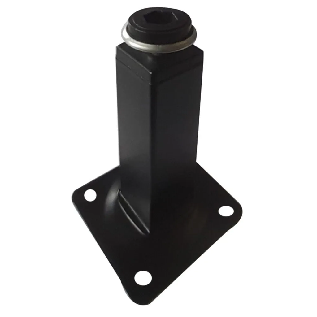 Roco Adjustable Table Leg with Square Black Plate 100mm X 25mm   Premium Hardware from Roco   Just R 28 Shop Now at Securadeal