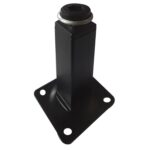 Roco Adjustable Table Leg with Square Black Plate 100mm X 25mm   Premium Hardware from Roco   Just R 28 Shop Now at Securadeal