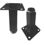 Roco Adjustable Table Leg with Square Black Plate 100mm X 25mm   Premium Home Accessories from Roco