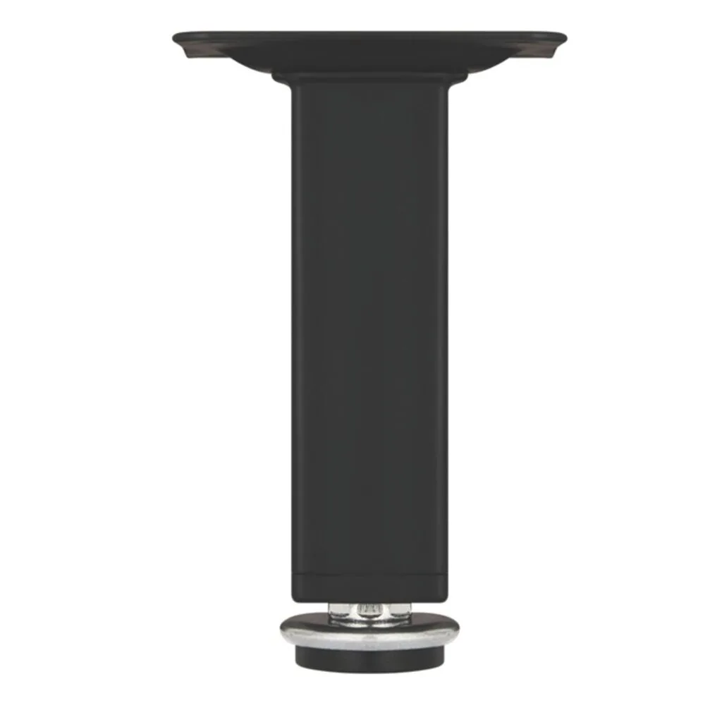 Roco Adjustable Table Leg with Square Black Plate 150mm X 25mm   Premium Home Accessories from Roco