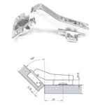 AFQS145WI_2 | Securadeal Roco 45 Degree 4 Hole Base Plated Cupboard Hinge Premium Hardware from Roco Just R 12 Shop Now at Securadeal