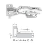 AFTS145W34_2 | Securadeal Roco 110 Degree 4 Hole Base Plated Cupboard Hinge 0mm Premium Hardware from Roco Just R 6 Shop Now at Securadeal