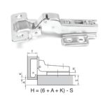 AFTS245WI_2 | Securadeal Roco 110 Degree 4 Hole Base Plate Cupboard Hinge 9mm Premium Hardware from Roco Just R 6 Shop Now at Securadeal