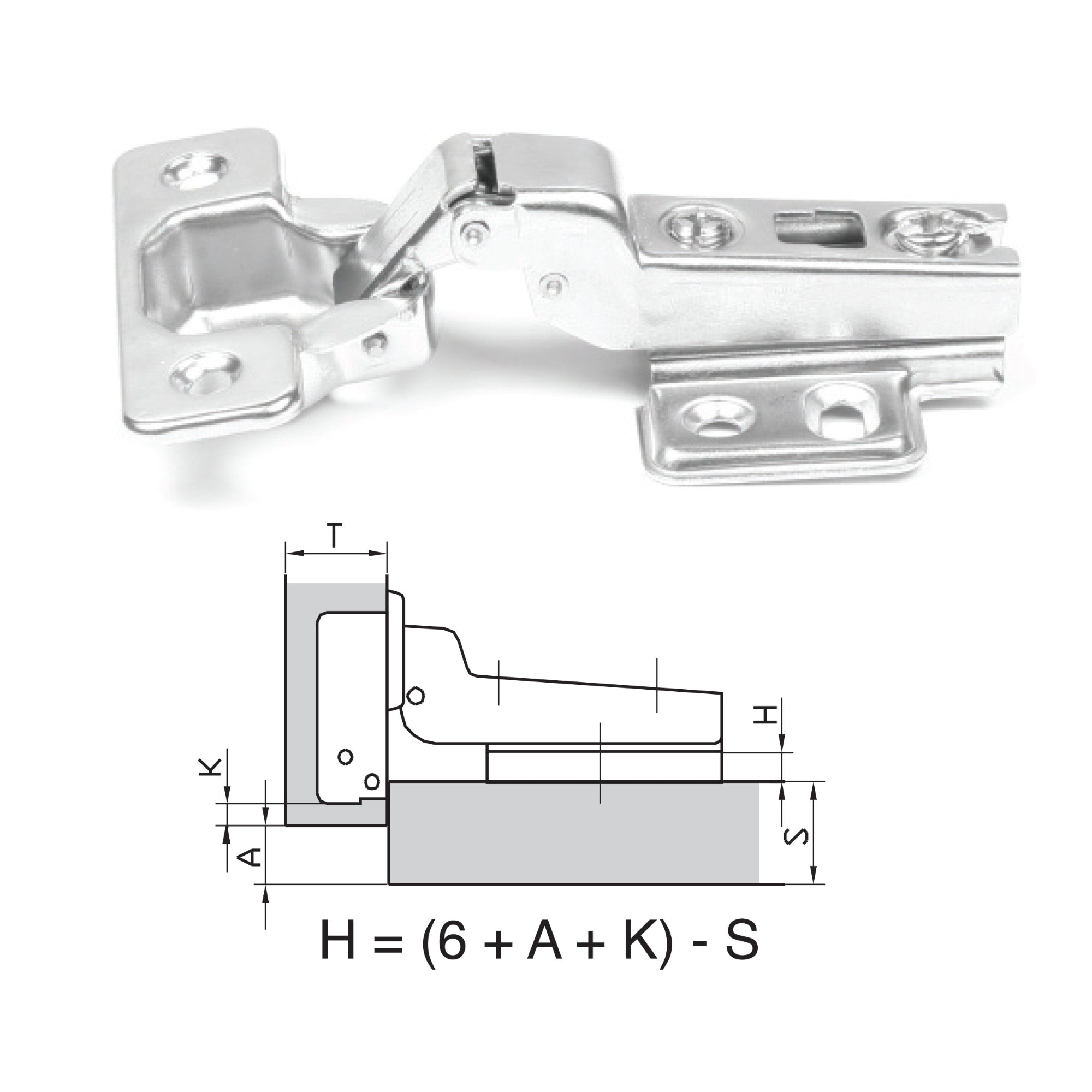 AFTS245WI_2 | Securadeal ROCO 110 Degree 4 Hole Base Plate Cupboard Hinge 9mm - Premium Hardware from ROCO - Just R 6! Shop now at Securadeal
