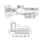 Roco 110 Degree 4 Hole Base Plate Cupboard Hinge 9mm  5 Pack    Premium Home Accessories from Roco