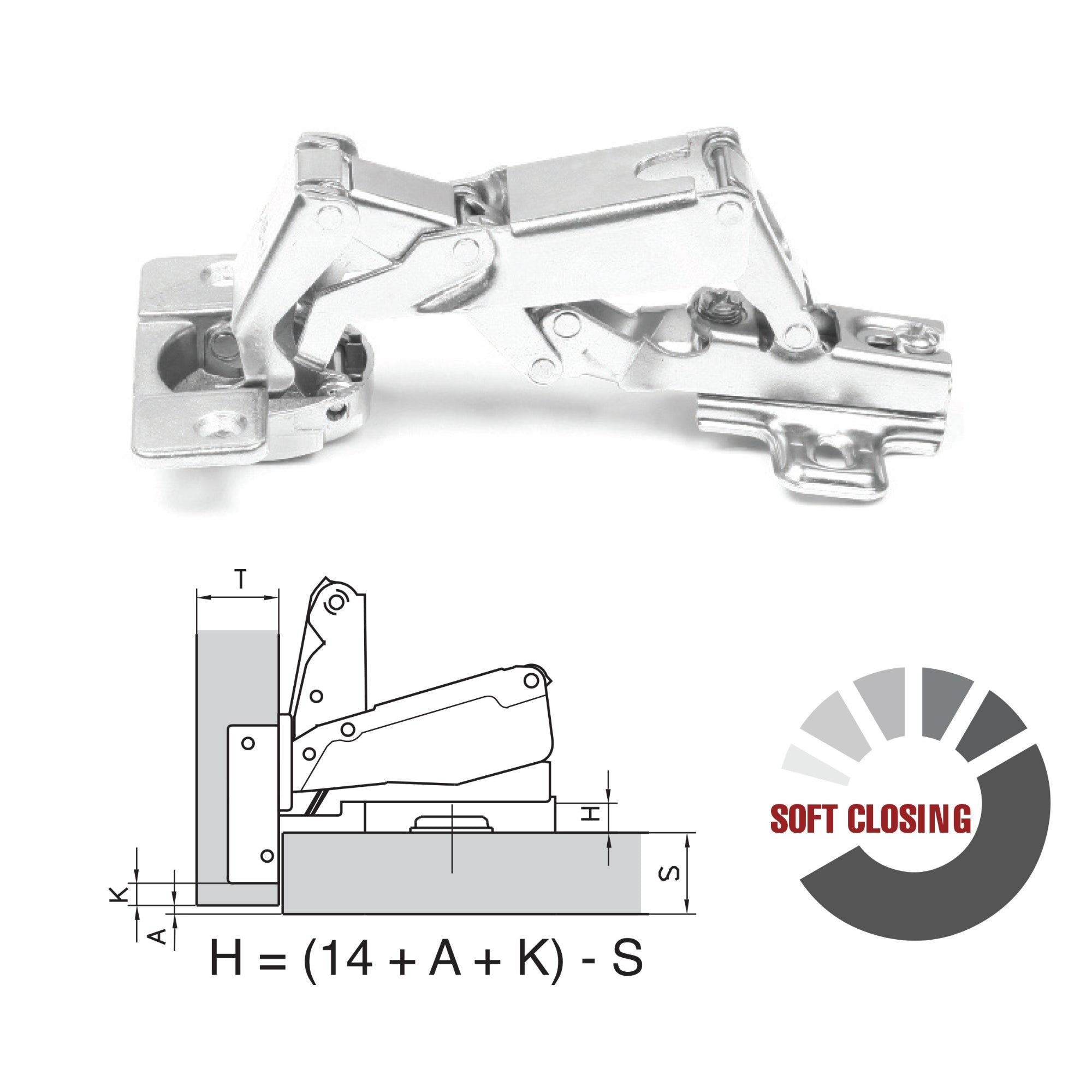 AFTS6195_2 | Securadeal ROCO 165 Degree Soft Close 4 Hole Base Plated Cupboard Hinge - Premium Hardware from ROCO - Just R 52! Shop now at Securadeal