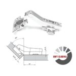 AFTST45_2 | Securadeal Roco 45 Degree Soft Close 4 Hole Base Plate Cupboard Hinge Premium Hardware from Roco Just R 29 Shop Now at Securadeal