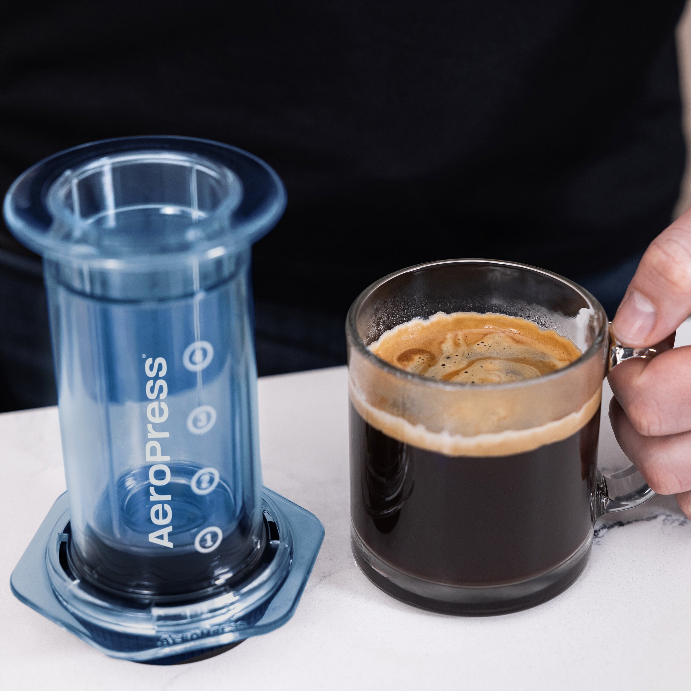 AeroPress_Clear_FCC_2023_AA-185_1x1_blue-1 AEROPRESS Clear Blue Coffee Press - Premium Coffee Machine & Filters from AeroPress - Just R 1250! Shop now at Securadeal