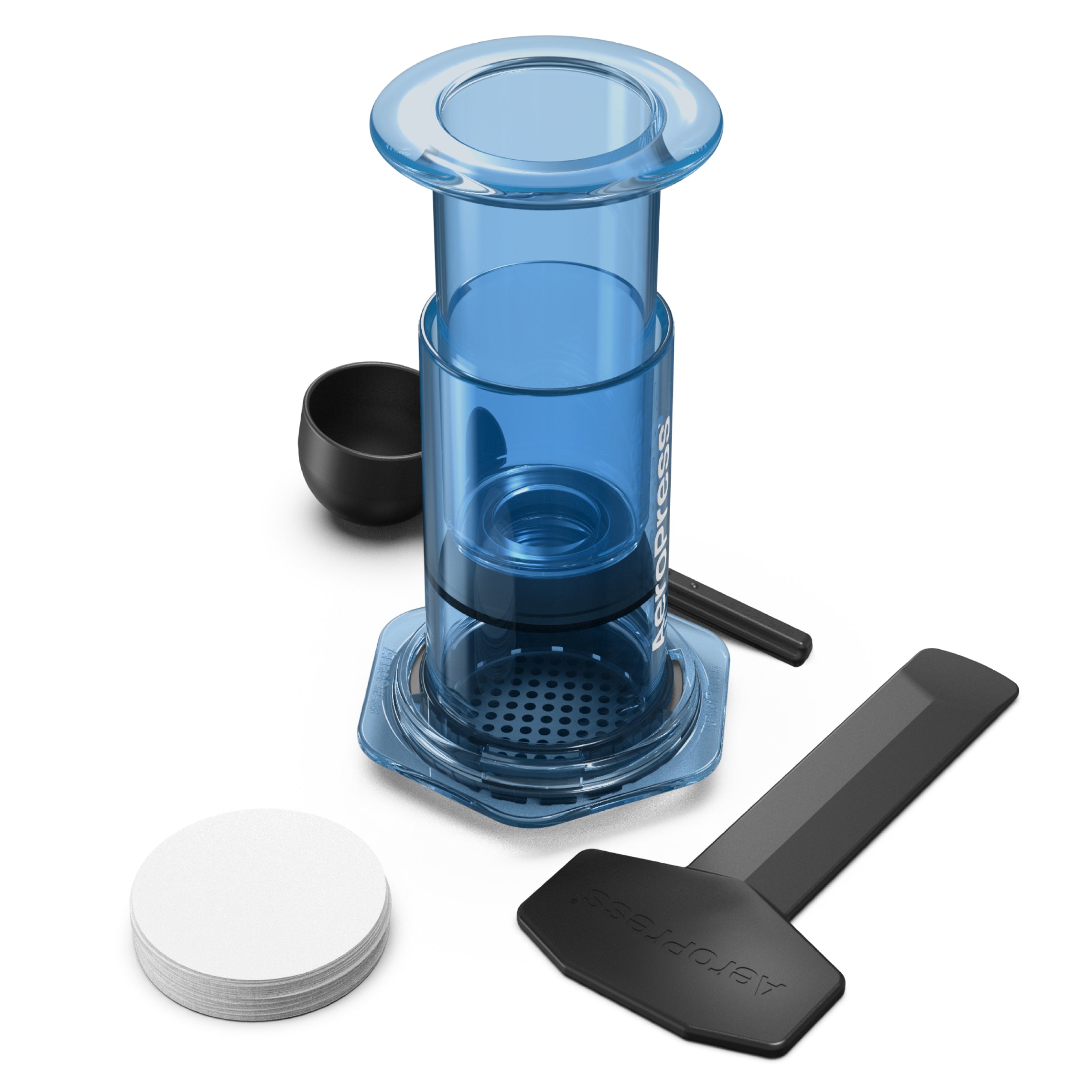 Aeropress_Clear_HSNheroimages_20240201_B_blue AEROPRESS Clear Blue Coffee Press - Premium Coffee Machine & Filters from AeroPress - Just R 1250! Shop now at Securadeal