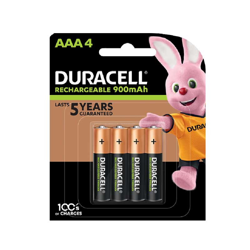 B10090 DURACELL Battery Rechargeable AAA 900mAh ( Pack of 4 ) - Premium Battery from Duracell - Just R 293.53! Shop now at Securadeal