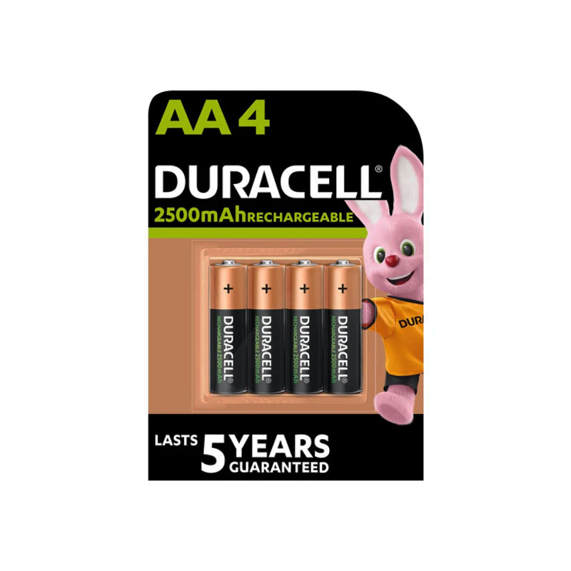 B10157 | Securadeal DURACELL Battery Rechargeable AA 2500mAh ( Pack of 4 ) - Premium Battery from Duracell - Just R 315.95! Shop now at Securadeal