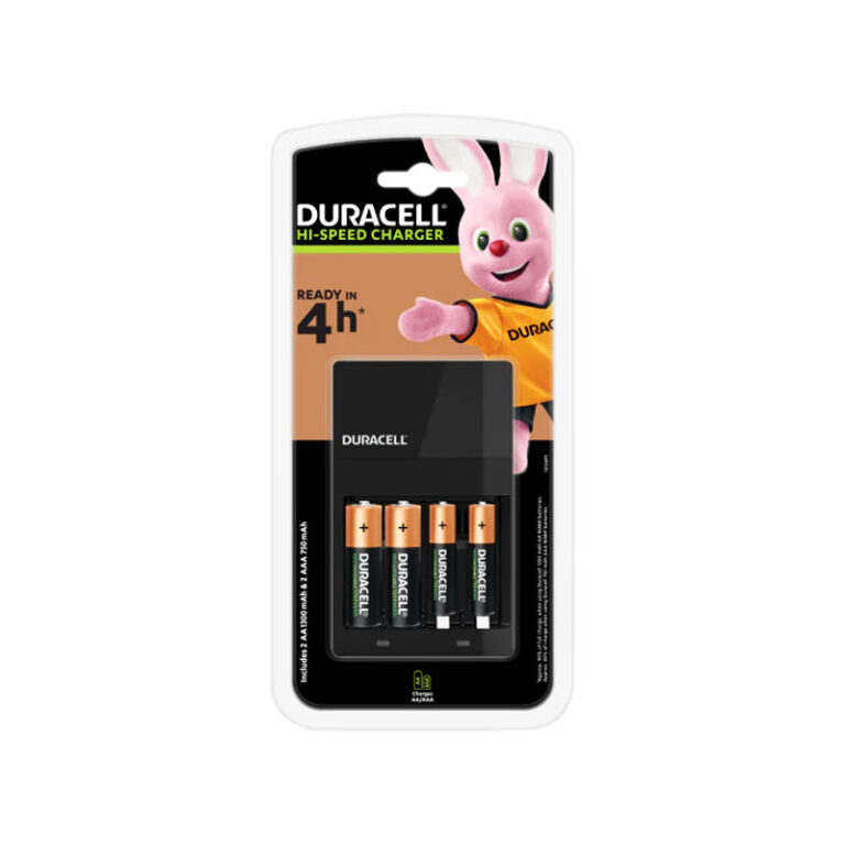 DURACELL Battery Hi-Speed Charger + 2AA + 2AAA Rechargeable Batteries CEF14 - Premium Battery from Duracell - Just R 426! Shop now at Securadeal