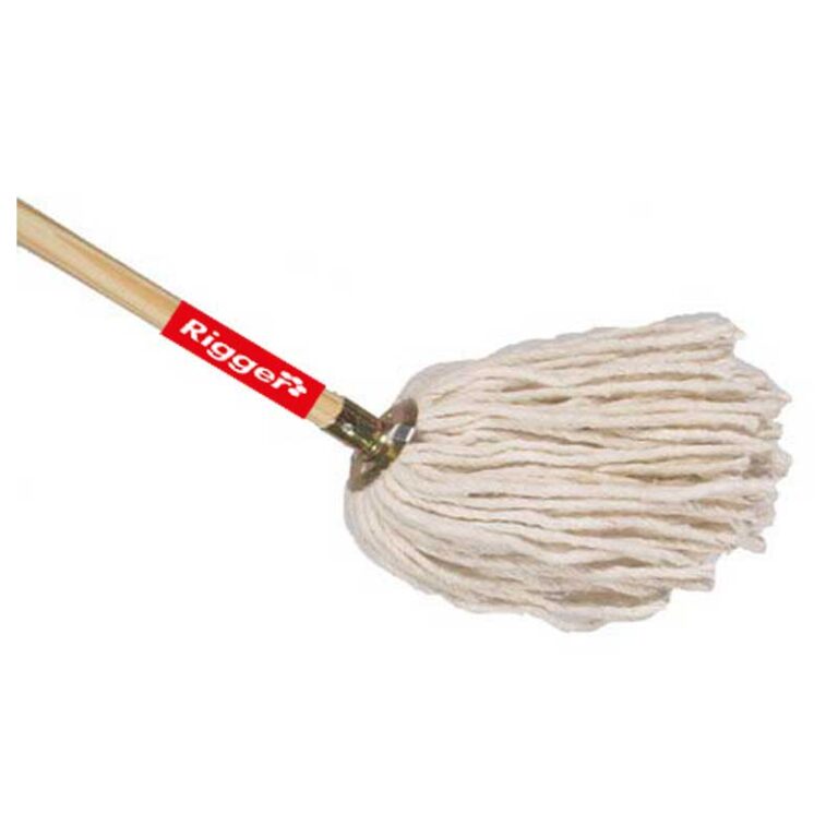 RIGGER Floor Mop Jumbo With Wooden Handle Metal Socket 300g - Premium Cleaning Products from Rigger - Just R 66! Shop now at Securadeal